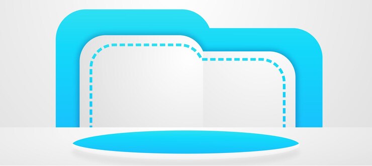 Free Vector geometric blue podium for product placement with circular background and editable color