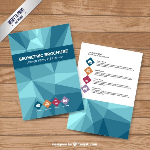 Free Vector geometric brochure template