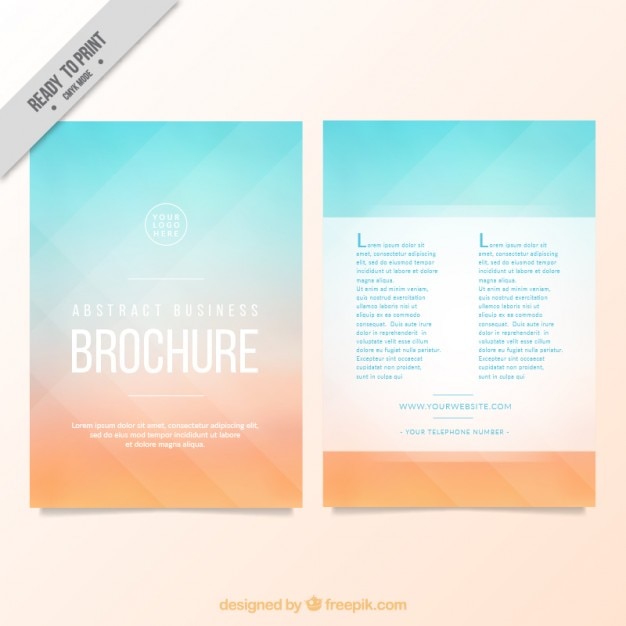 Free vector geometric brochure with fresh colors