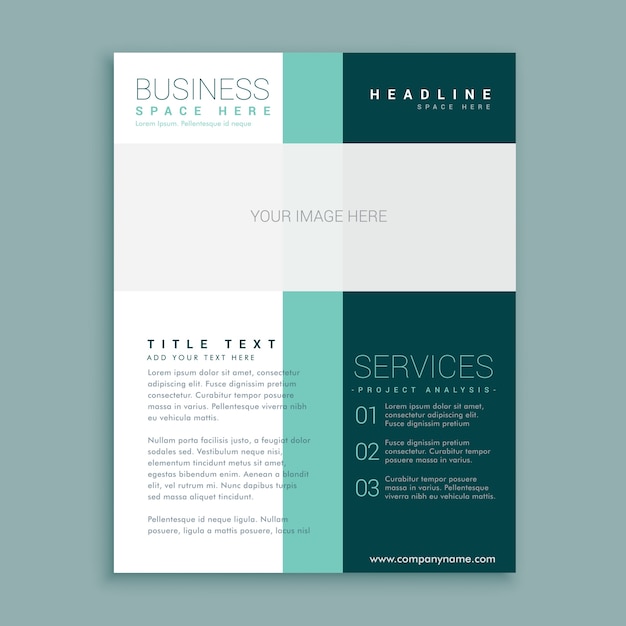 Vettore gratuito design semplice brochure per il tuo business