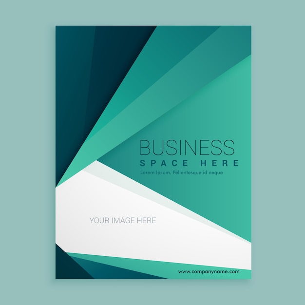 Минимальный зеленый вектор дизайн бизнес-брошюра