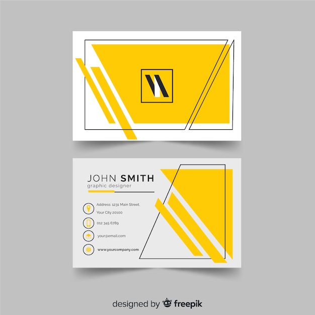 Free vector geometric business card template