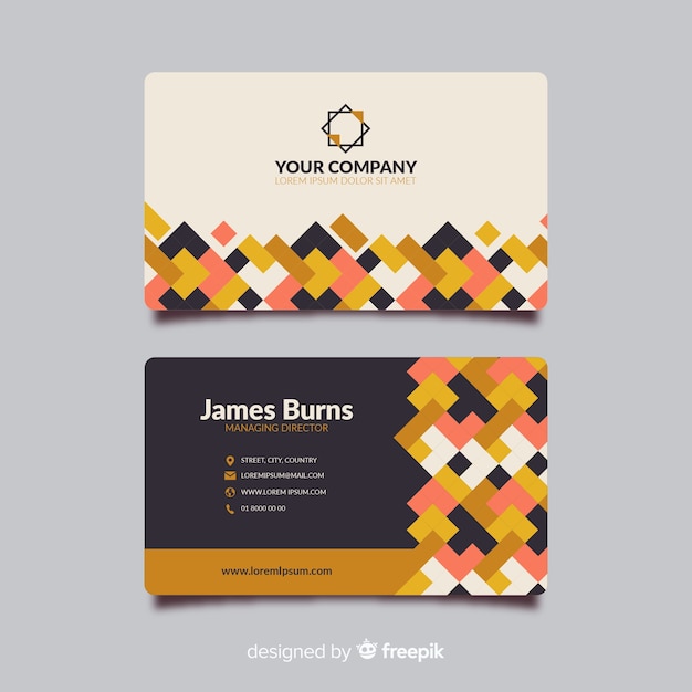 Geometric business card template