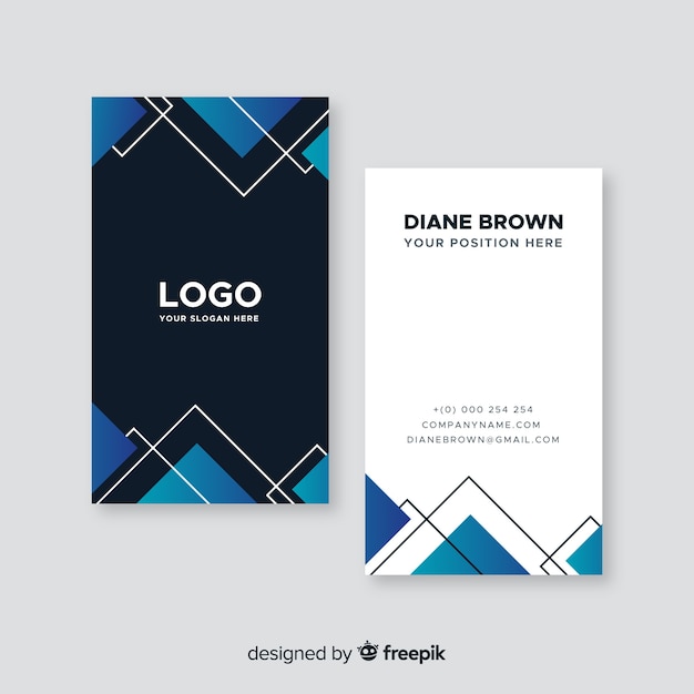 Geometric business card template