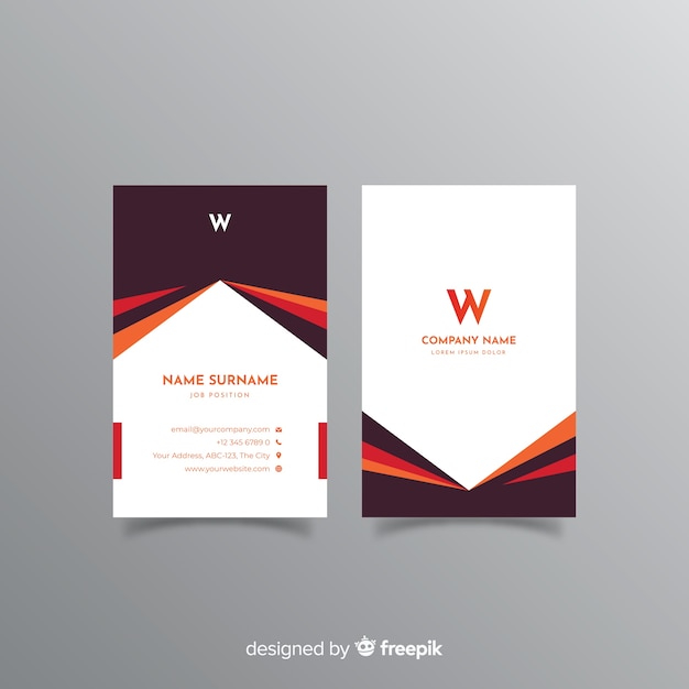 Free vector geometric business card template