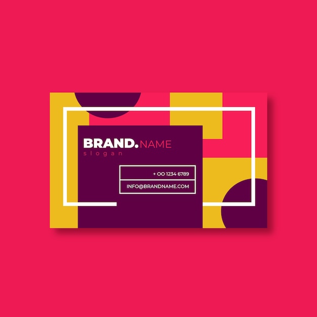 Free vector geometric business card template