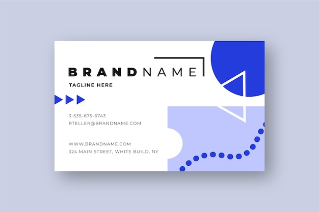 Free vector geometric business card template