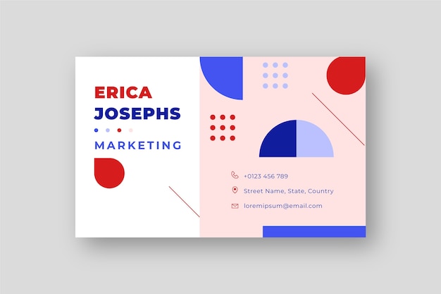 Free vector geometric business card template