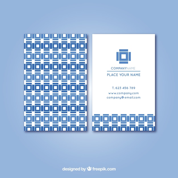 Geometric business card with original style