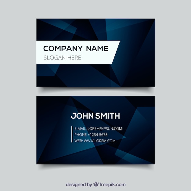 Free vector geometric business card