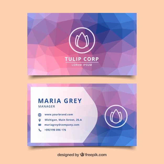 Geometric business card