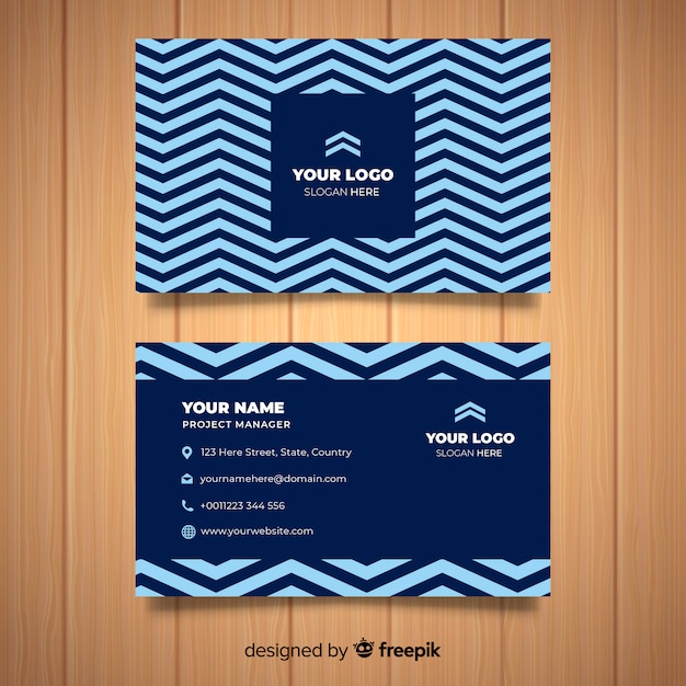 Free vector geometric business card