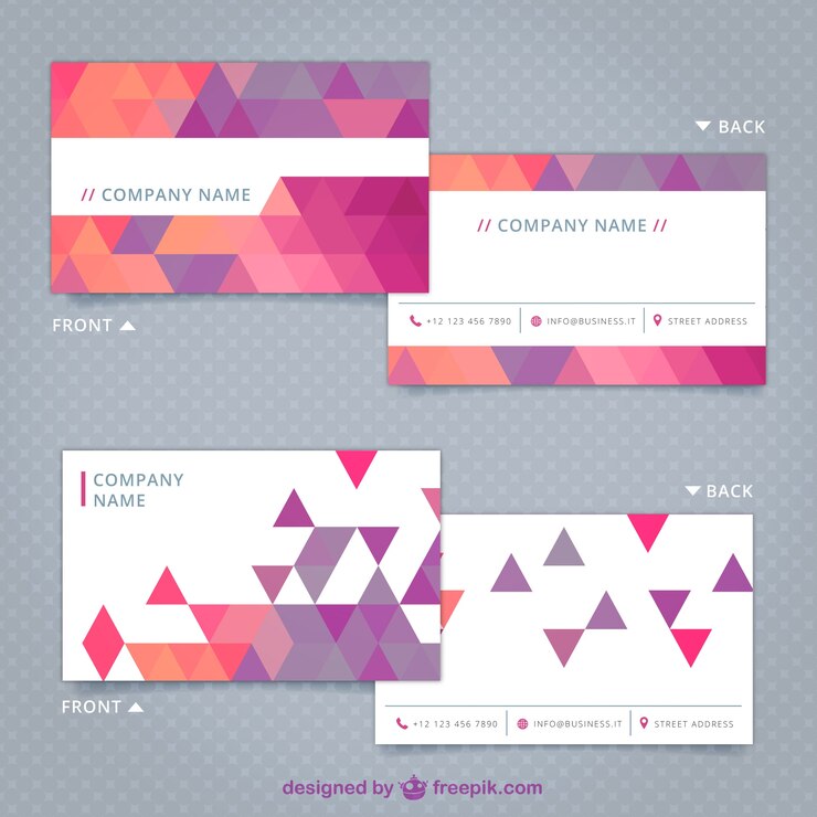 Free Vector geometric business cards