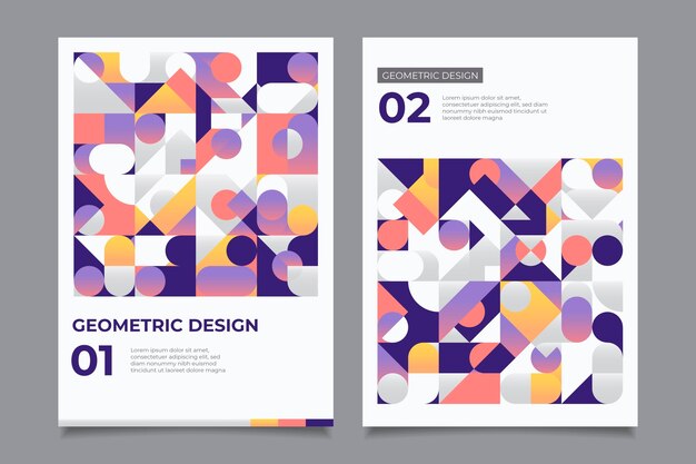 Geometric business colored covers collection