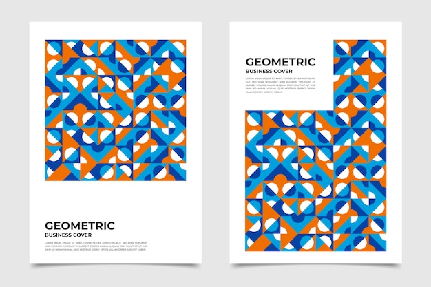 幾何学的なビジネスカバーコレクション