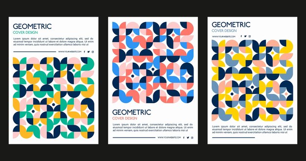 Geometric business cover collection