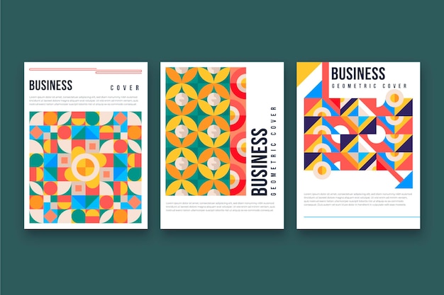 Geometric business cover collection