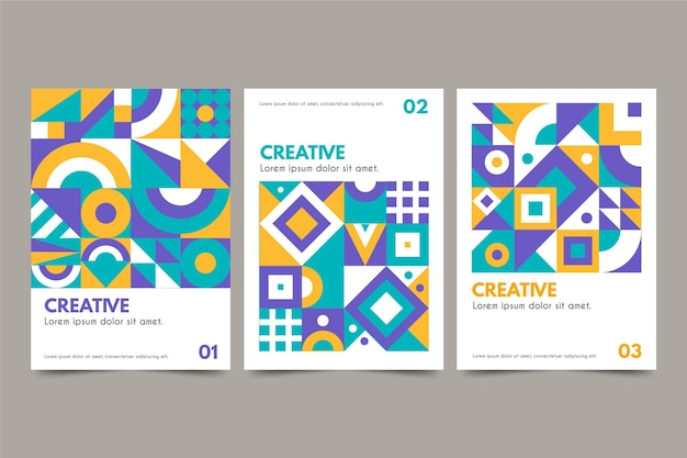 Geometric business cover collection