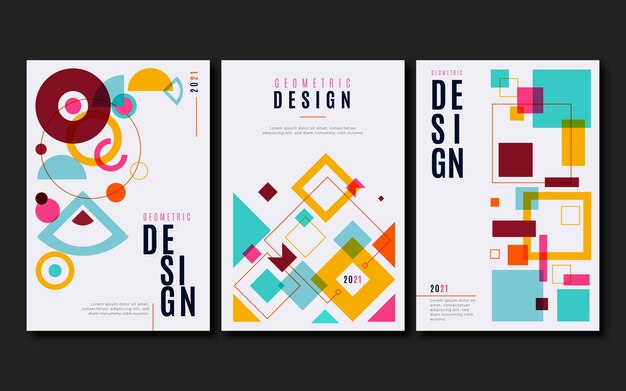 Geometric business cover collection