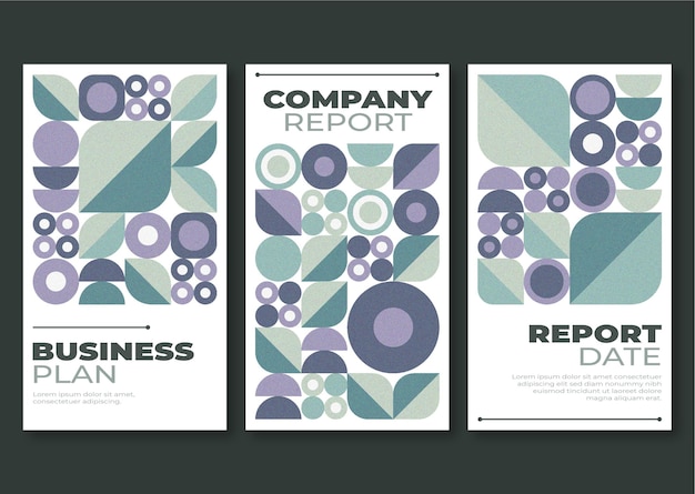 Geometric business cover collection