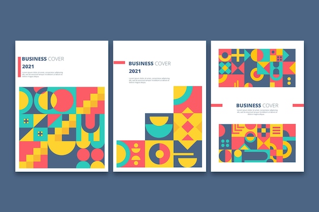 Geometric business cover collection