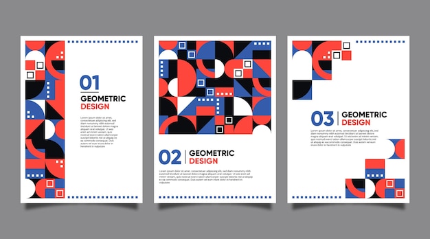 Geometric business cover set