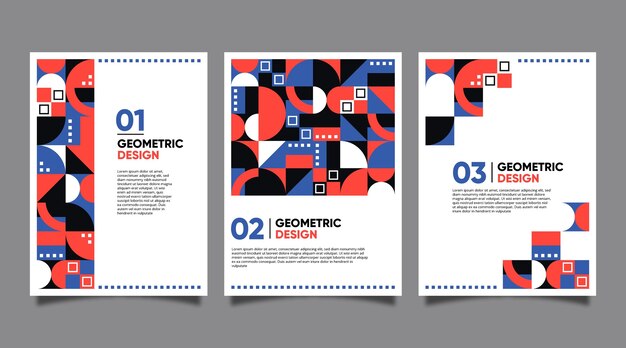 Geometric business cover set