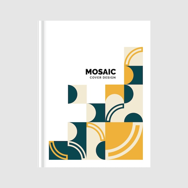 Free vector geometric business mosaic book dover