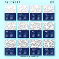 Free vector geometric calendar 2018