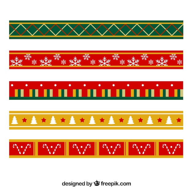 Geometric christmas ribbons