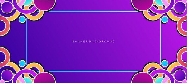геометрический круг флаг фон современный дизайн градиент фиолетовый
