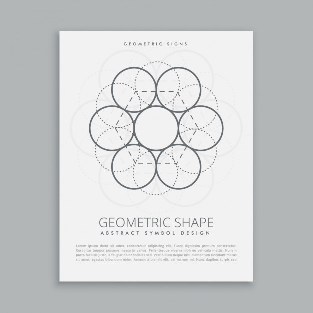 Vettore gratuito manifesto circolare geometrica