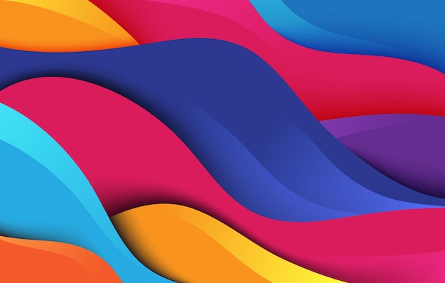 geometric color wavy background