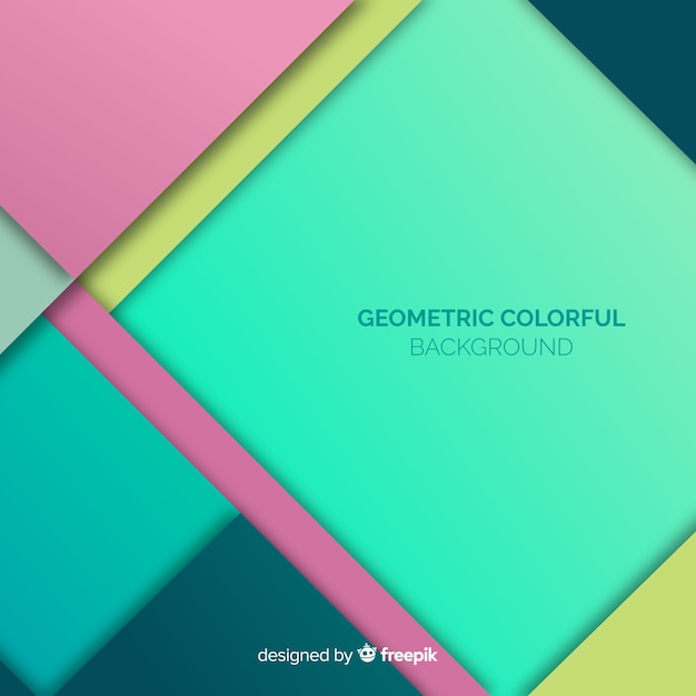 Vettore gratuito sfondo colorato geometrico