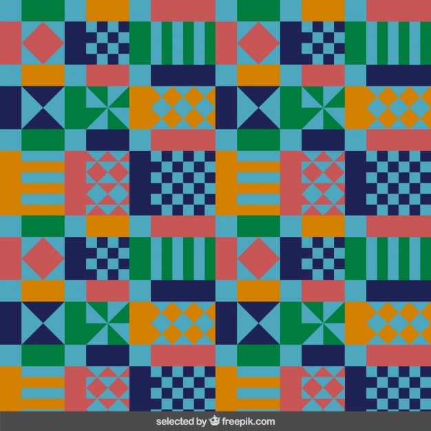 Free vector geometric colorful pattern