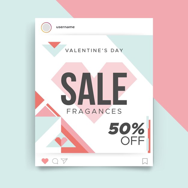 geometric colorful valentine's day instagram post