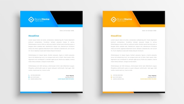 Geometric company business letterhead template