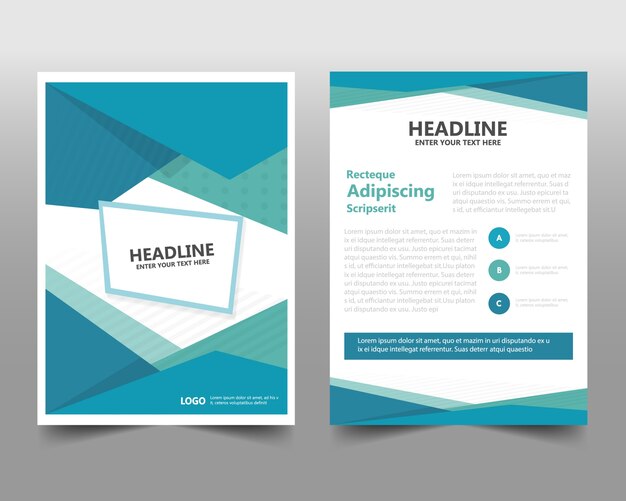 Geometric corporate book cover concept