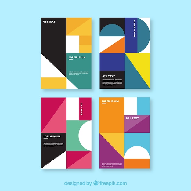 Geometric covers collection with colors