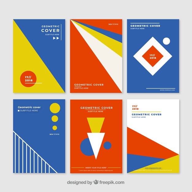 Geometric covers collection with colors