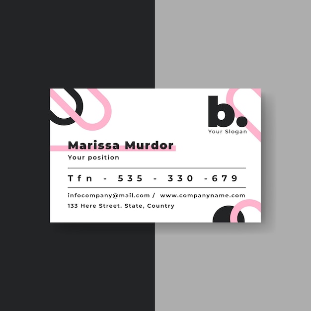 Geometric design business card template