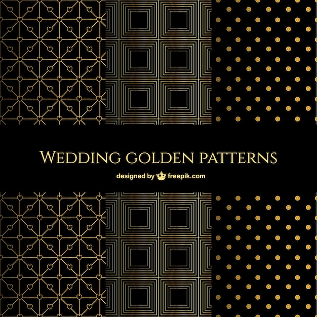 Geometric and elegant golden patterns