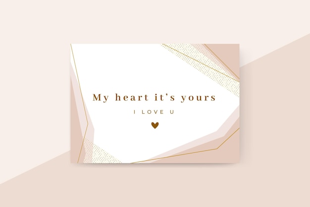 Geometric elegant valentine's day card