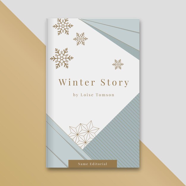 Geometric elegant winter book cover