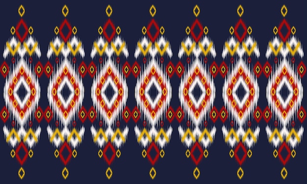 Geometric ethnic oriental pattern traditional design for background,carpet,wallpaper,clothing,wrapping,batik,fabric,vector illustration.embroidery style. Premium Vector