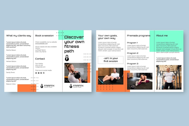Geometric fairfax personal trainer brochure