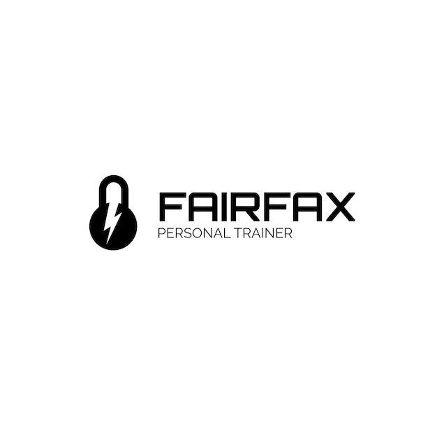 Free vector geometric fairfax personal trainer logo