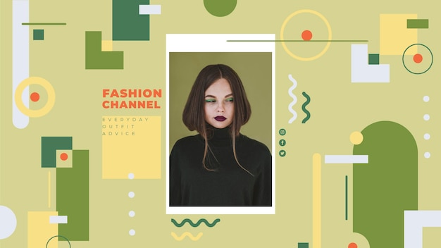 Geometric fashion youtube channel art