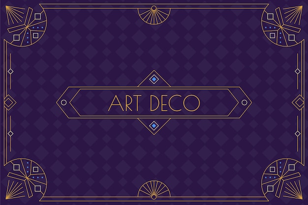 Free vector geometric flat design art deco background