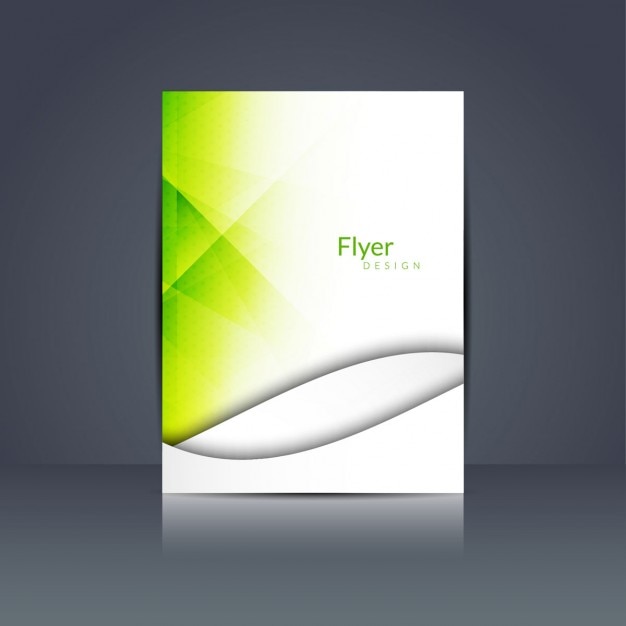 Бесплатное векторное изображение Абстрактный зеленый цвет дизайн брошюры